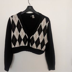 H&M • cropped high school cardigan